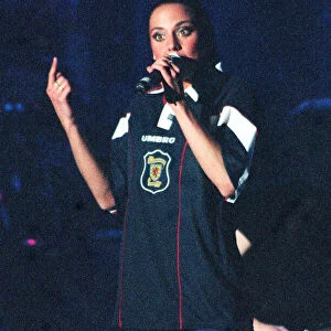 Spice Girls concert SECC Glasgow 5th April 1998 Sporty Spice Mel C on stage at