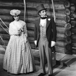 Spike Milligan in costume acting in play at The Comedy Theatre London - 11th February