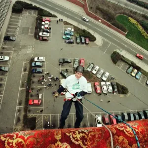 Sponsored abseil from the top of Hospitality Inn, Middlesbrough, 14th April 1996 Sponsored abseil from the top of Hospitality Inn, Middlesbrough, 14th April 1996