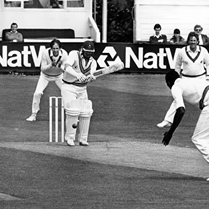 Sport - Cricket - Glamorgan County Cricket Club - Hugh Morris the Glamorgan batsman plays