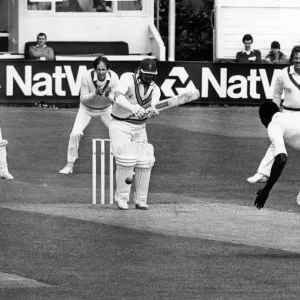 Sport - Cricket - Glamorgan County Cricket Club - Hugh Morris the Glamorgan batsman plays Sport - Cricket - Glamorgan County Cricket Club - Hugh Morris the Glamorgan batsman plays