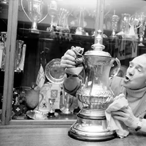 Sport / football / F. A. Cup / Trophy. F. A. Cup gets final polish. January 1971 71-00163