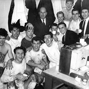 Sport - Football - Swansea Town - Swansea players celebrate in the Anfield dressing room