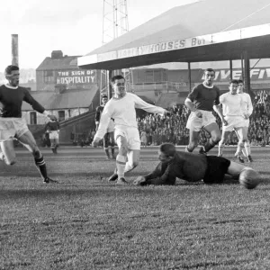 Sport - Football - Swansea Town - Swanseas centre forward Todd slipd the ball past Sport - Football - Swansea Town - Swanseas centre forward Todd slipd the ball past