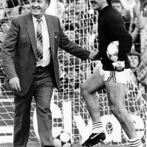 Wales v Scotland 1985: Jock Stein and Neville Southall Print Wales v Scotland 1985: Jock Stein and Neville Southall Print
