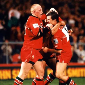 Sport - Rugby League - Wales 28 France 6 - A hat-trick from the flying winger Anthony Sport - Rugby League - Wales 28 France 6 - A hat-trick from the flying winger Anthony