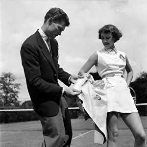 Sport Tennis. Miss Maria Weiss, Argentine Tennis Player. June 1953 D3183-003