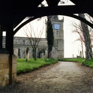 La Iglesia de San Edwyn en High Coniscliffe, 12 de marzo de 1992.