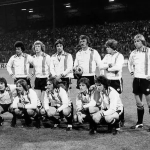 St Etienne v Manchester United UEFA Cup 1977 Manchester United Team Group