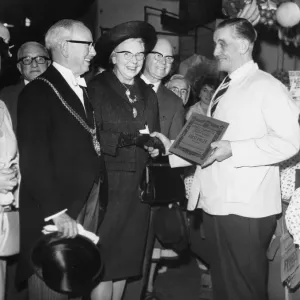 St Johns Old Market, Liverpool, 13th September 1963. The Lady Mayoress of Liverpool St Johns Old Market, Liverpool, 13th September 1963. The Lady Mayoress of Liverpool