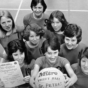 St Peters Girls Volleyball Team 1977 Print St Peters Girls Volleyball Team 1977 Print