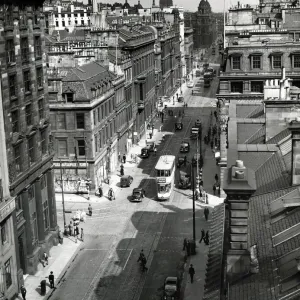 Vintage St Vincent Street Glasgow Print, 1949