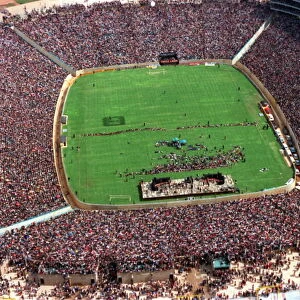 Stadium Aerial View February 1990 Nelson Mandela in Sports Stadium South Africa