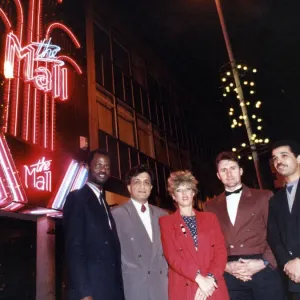 Staff at The Mall nightclub in Stockton, Print 20th December 1992