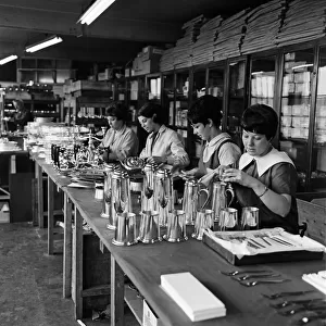 Staff at work at Viners Cutlery, Sheffield. 3rd September 1967