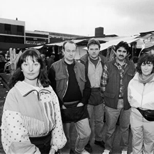 Stallholders at the Wythenshawe Market seen here posing for the camera