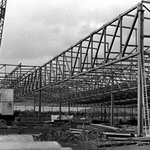 Standard Triumph Paint & Trim Shop, under construction at assembly facility in Speke