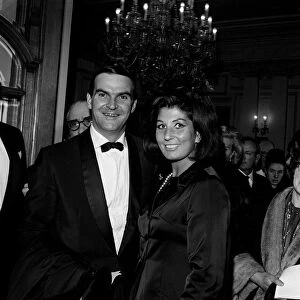 Stanley Baker with singer Alma Cogan December 1963 at the film premier of Its a Mad Mad