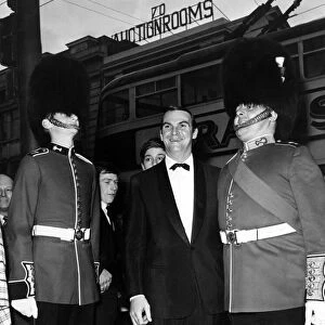 Stanley Baker star of the film Zulu photographed on his arrival at the Olympia