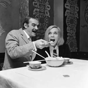 Stanley Baker, who learned the art of eating with chopsticks in Chinese restaurants in Stanley Baker, who learned the art of eating with chopsticks in Chinese restaurants in