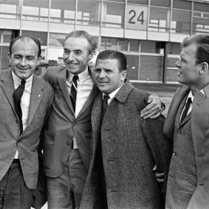 Stanley Matthews Meets Football Legends Print 1965 Stanley Matthews Meets Football Legends Print 1965