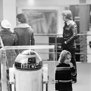 Star Wars Exhibition on display at the Science Museum, London, 30th December 1977. R2-D2