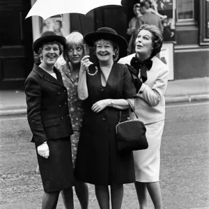 The stars of The Killing of Sister George posing outside the St Martin The stars of The Killing of Sister George posing outside the St Martin