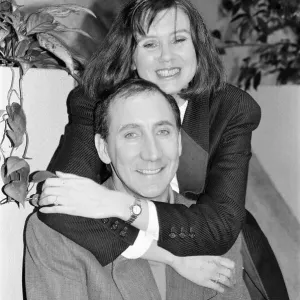 Stars at TV AM Television Studios Print, 11th December 1985