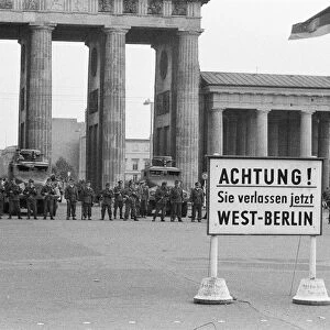 Start of the construction of the Berlin Wall. At midnight on 13th August