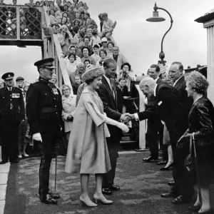 The station footbridge was packed with spectators to watch the local civic dignitaries