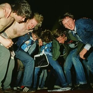 Status Quo, English rock band, onstage in 1981. Picture shows Status Quo