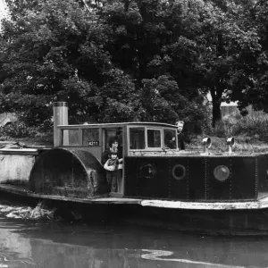 A steam boat on the River Cam, Cambridgeshire. Circa 1991 A steam boat on the River Cam, Cambridgeshire. Circa 1991