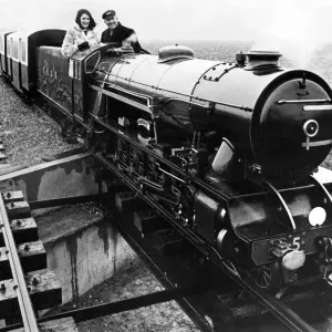 Der Dampfmaschine Hercules auf der Romney, Hythe und Dymchurch-Lichtbahn in Kent