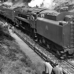 Steam Locomotive 92079 Print - August 1963 Steam Locomotive 92079 Print - August 1963