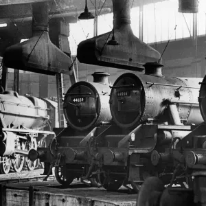 Steam Locomotives at Saltley Sheds Print, October 1962 Steam Locomotives at Saltley Sheds Print, October 1962