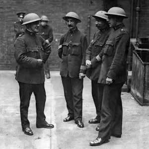Steel Helmets for London Special Constables Print, 3rd October 1917 Steel Helmets for London Special Constables Print, 3rd October 1917