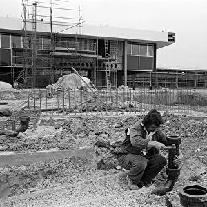Steel lab progress, Teesside. 1974