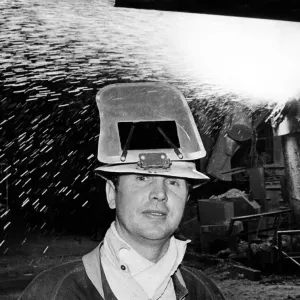 Steelworker Tony Dooley at Port Talbot Plant, 1969 Print Steelworker Tony Dooley at Port Talbot Plant, 1969 Print