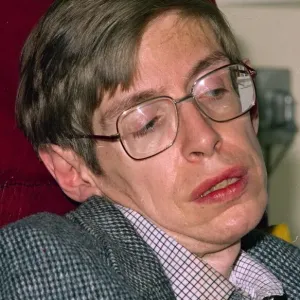 Stephen Hawking Print, Cambridge University Office Photo