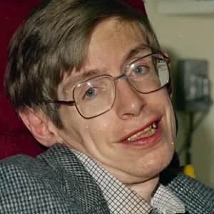 Stephen Hawking Print, Cambridge University Office Photo
