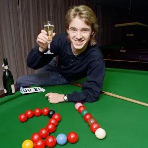 Stephen Hendry celebrating his 21st birthday. 13th January 1990