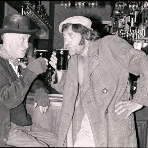 Steptoe and Son aka Wilfred Bramble and Harry H Corbett seen here at the Bush pub in