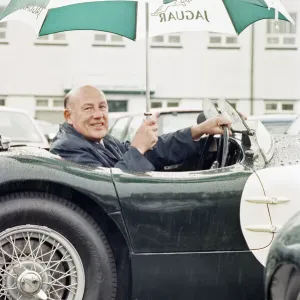Sterling Moss in a C-Type Jaguar which he piloted to Le Mans 40 years ago Sterling Moss in a C-Type Jaguar which he piloted to Le Mans 40 years ago