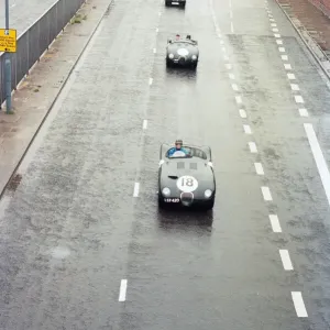 Sterling Moss takes takes Evening Telegraph reporter Alan Poole for a spin in the same Sterling Moss takes takes Evening Telegraph reporter Alan Poole for a spin in the same