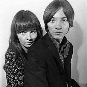 Steve Marriott, lead singer with The Small Faces pictured with his new girlfriend