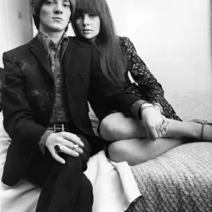 Print of Steve Marriott with Chrissie Shrimpton at his London cottage
