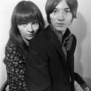 Steve Marriott, lead singer with The Small Faces pictured with his new girlfriend