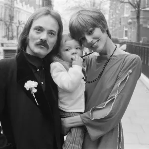 A print of Steve Marriott, singer and songwriter with his family