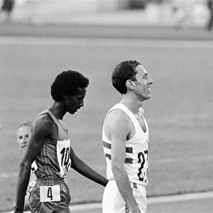 Steve Ovett after competing in heats for Mens 1, 500m metres event at the 1980