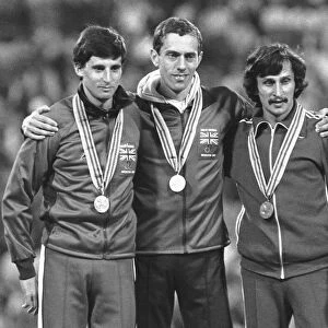 Steve Ovett winner of the 800 metre at the 1980 Moscow Olympic Games during the medal